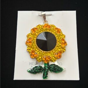 Sterling Silver Sunflower Pendant